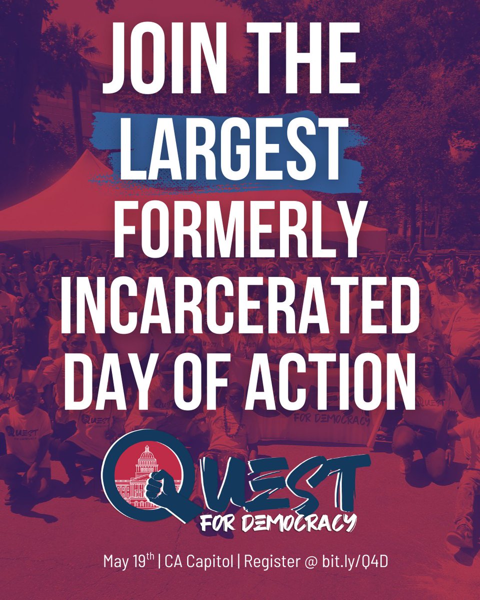 Q4D is more than an event; it's a collective effort to steer our society towards crucial criminal justice reforms, ending mass incarceration, and reunifying families and communities. ✊

Register at bit.ly/Q4D and be part of this pivotal moment in history. 🌟