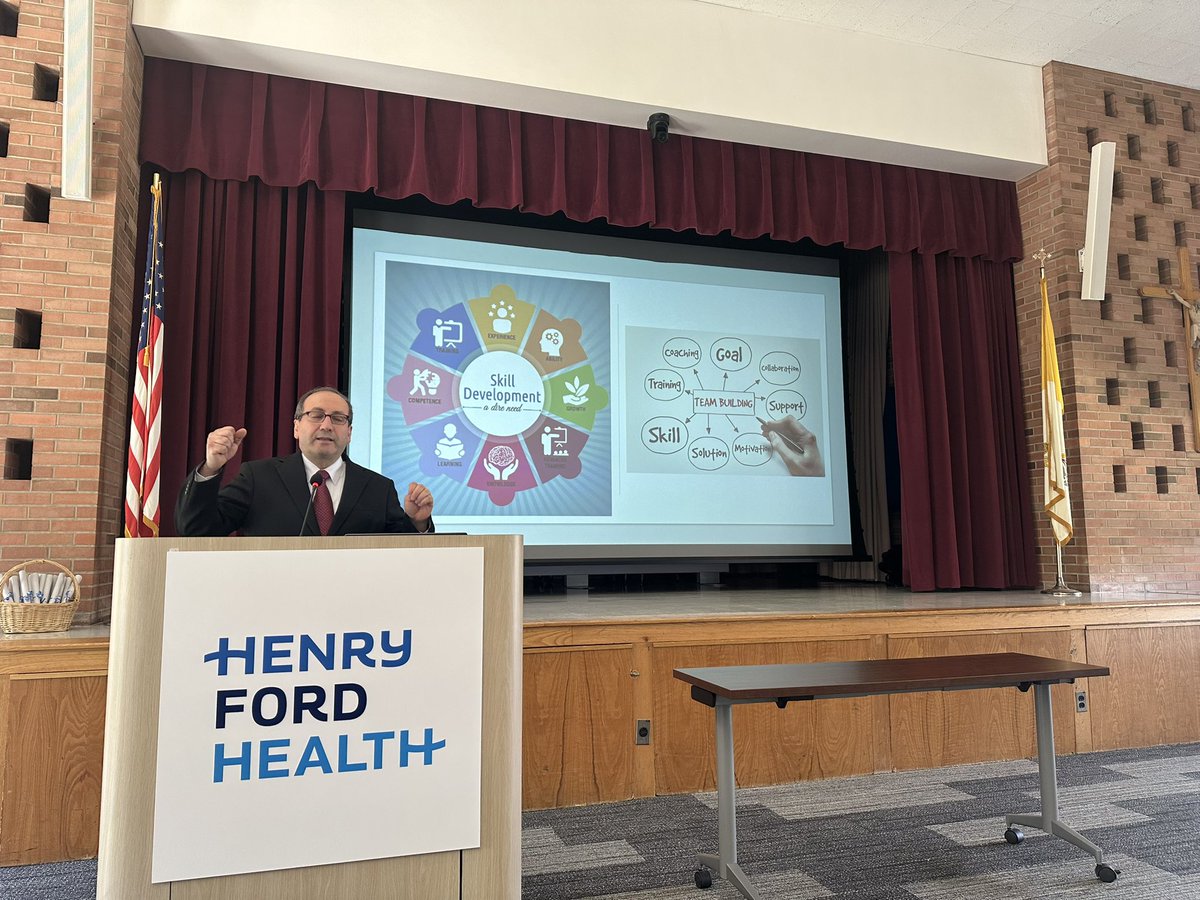 AgstSankri's tweet photo. @RaedDweikMD Thank you for celebrating the 90th annual research day at @HenryFordHealth Providence Southfield hospital today and to be our distinguished keynote speaker from @ClevelandClinic https://t.co/gpAUf8ULmF