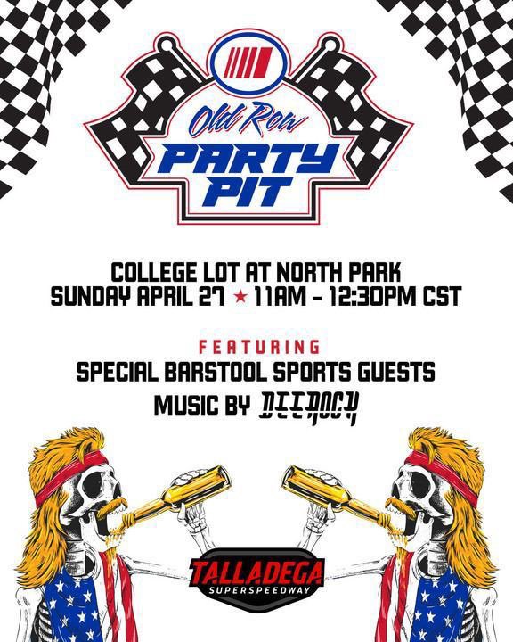 BlazeOnBarstool (@blazeonbarstool) on Twitter photo Stop by the Old Row party pit in <a href="/TALLADEGA/">Talladega Superspeedway</a> this weekend. Featuring <a href="/largebarstool/">Large</a> and <a href="/hqspider/">Dan DiOrio</a> along with a DJ set by <a href="/deerockmusic/">DeeRock Productions</a> #Nascar Stop by the Old Row party pit in <a href="/TALLADEGA/">Talladega Superspeedway</a> this weekend. Featuring <a href="/largebarstool/">Large</a> and <a href="/hqspider/">Dan DiOrio</a> along with a DJ set by <a href="/deerockmusic/">DeeRock Productions</a> #Nascar