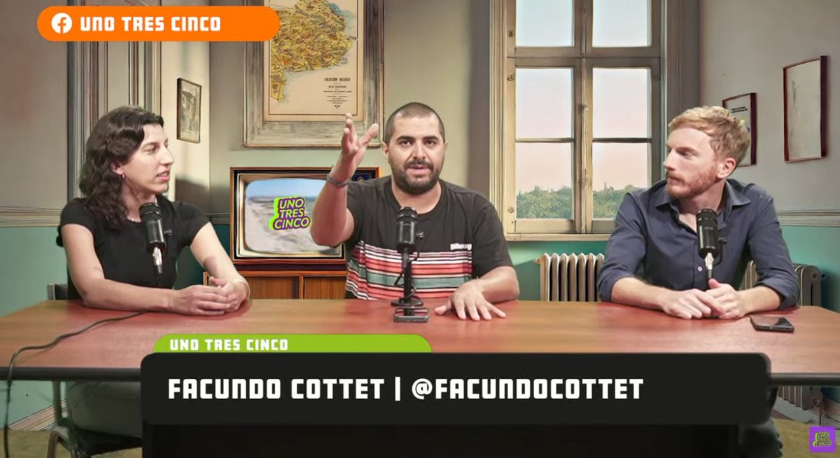 Uno Tres Cinco (@unotrescincocom) on Twitter photo 🍩 Se sumó el colo <a href="/facundocottet/">Facundo Cottet</a> (jugó camisani)
Otra vez se postergó la suspensión de las PASO en la Legislatura 🗳️
¿y ahora?
Te lo contamos acá:
youtube.com/live/eA0gj2oqG… 🍩 Se sumó el colo <a href="/facundocottet/">Facundo Cottet</a> (jugó camisani)
Otra vez se postergó la suspensión de las PASO en la Legislatura 🗳️
¿y ahora?
Te lo contamos acá:
youtube.com/live/eA0gj2oqG…