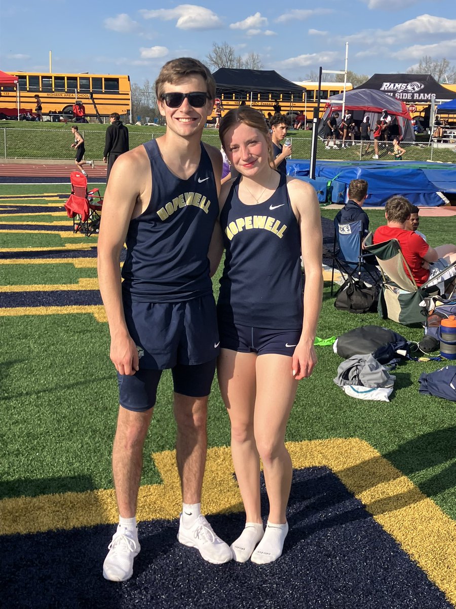 Big day at the MAC Championship for these two cousins. <a href="/CProgar/">Connor</a> broke his own school record in the pole vault with 13’10”. <a href="/EmmaPalmieri3/">Emma Palmieri</a> broke <a href="/lspeicher13/">Lauryn Speicher</a> record in the 200m with 25.68 #GOATViking 🔥🔥🔥