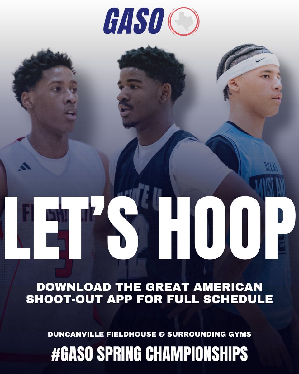 TexasHoops/GASO π (@texashoopsgaso) on Twitter photo Only a few more days until the #GASO Spring Championships π
Tickets ποΈ
greatamericanshootout.simpletix.com
Schedule π
(Please download our App)
basketball.exposureevents.com/238531/gaso-spβ¦
Media Credentials πΈπ₯
docs.google.com/forms/d/e/1FAIβ¦
OFFICIAL Highlights Booking π·πΉπΈ
greatamericanshootout.com/project/gaso-hβ¦ Only a few more days until the #GASO Spring Championships π
Tickets ποΈ
greatamericanshootout.simpletix.com
Schedule π
(Please download our App)
basketball.exposureevents.com/238531/gaso-spβ¦
Media Credentials πΈπ₯
docs.google.com/forms/d/e/1FAIβ¦
OFFICIAL Highlights Booking π·πΉπΈ
greatamericanshootout.com/project/gaso-hβ¦