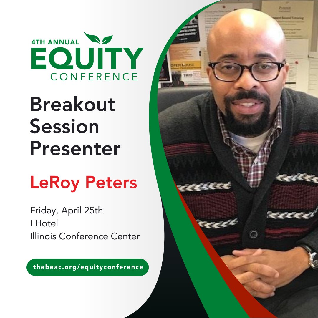 thebeacorg's tweet photo. LeRoy Peters' presentation will highlight the urgent need for diversity in today's educational environment, particularly in light of current bureaucratic and political hurdles. Register for Friday's Equity Conference at https://t.co/G1ufj4uDAe ✔️ https://t.co/V0Z196Lw0z