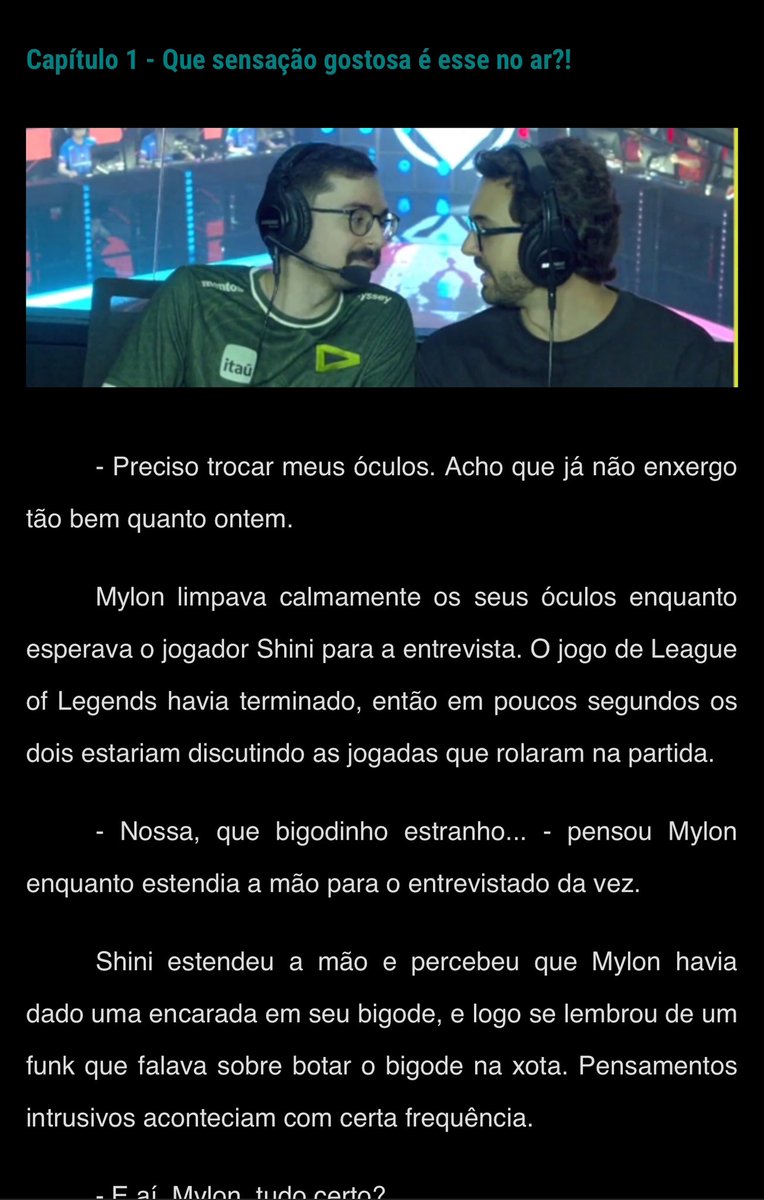Cara fizeram uma fanfic nossa

Vcs não precisam de lol, vcs precisam de terapia 😂😂