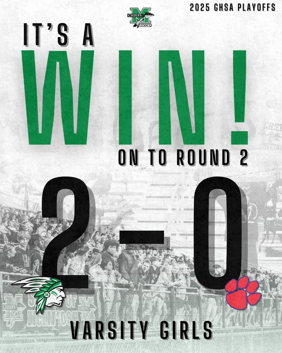 McIntosh Soccer (@mcintoshsoccer1) on Twitter photo Lastnight the Lady Chiefs beat Dunwoody 2-0 and Advance to the #Sweet16! Improve to 13-5 on the season! Go Lady Chiefs! #ChiefNation #StatePlayoffs #Championsfindaway
<a href="/GA_HS_Soccer/">Georgia HS Soccer</a> <a href="/FayetteSports/">Fayette Co. GA Sports</a> Lastnight the Lady Chiefs beat Dunwoody 2-0 and Advance to the #Sweet16! Improve to 13-5 on the season! Go Lady Chiefs! #ChiefNation #StatePlayoffs #Championsfindaway
<a href="/GA_HS_Soccer/">Georgia HS Soccer</a> <a href="/FayetteSports/">Fayette Co. GA Sports</a>