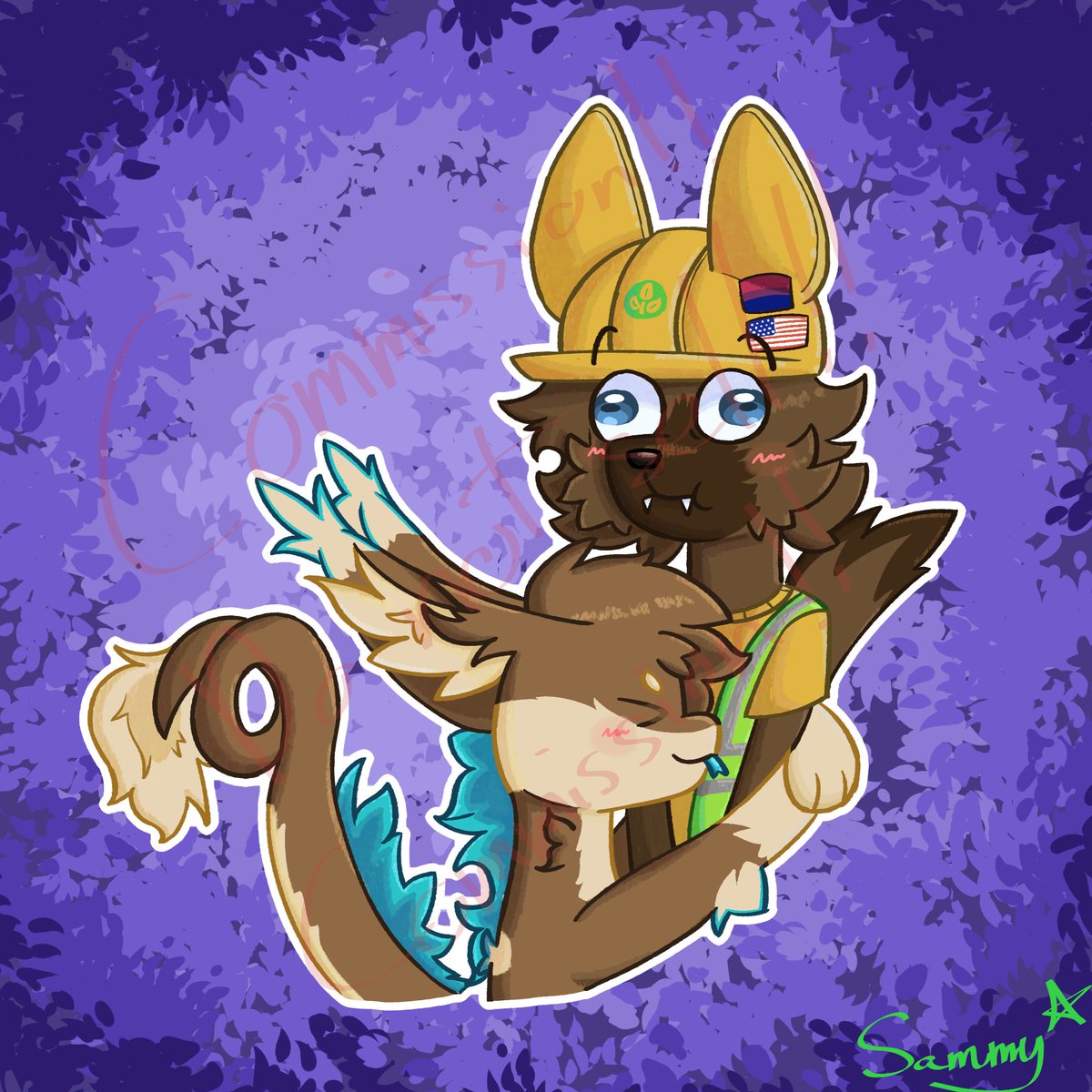 C0mm artwork for <a href="/Sirocco745/">Siro</a>!
TBH i went a lil bit more experimental on the shading and it ended up looking so good 😭💖