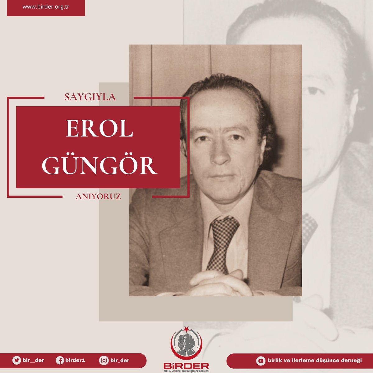 “Milliyetçilik bir kültür hareketi olmak dolayısıyla ırkçılığı, halka dayanan bir siyasi hareket olarak da otoriter idare sistemlerini reddeder. Binaenaleyh milliyetçilik aynı zamanda bir medeniyet davasıdır.”

Vefatının senei devriyesinde Prof. Erol Güngör'ü saygıyla anıyoruz.