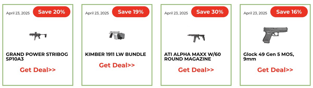 Todays Deals - 
Click for deals - gunnewsdaily.com/gun-news-daily…
#dailydeals #gundeals