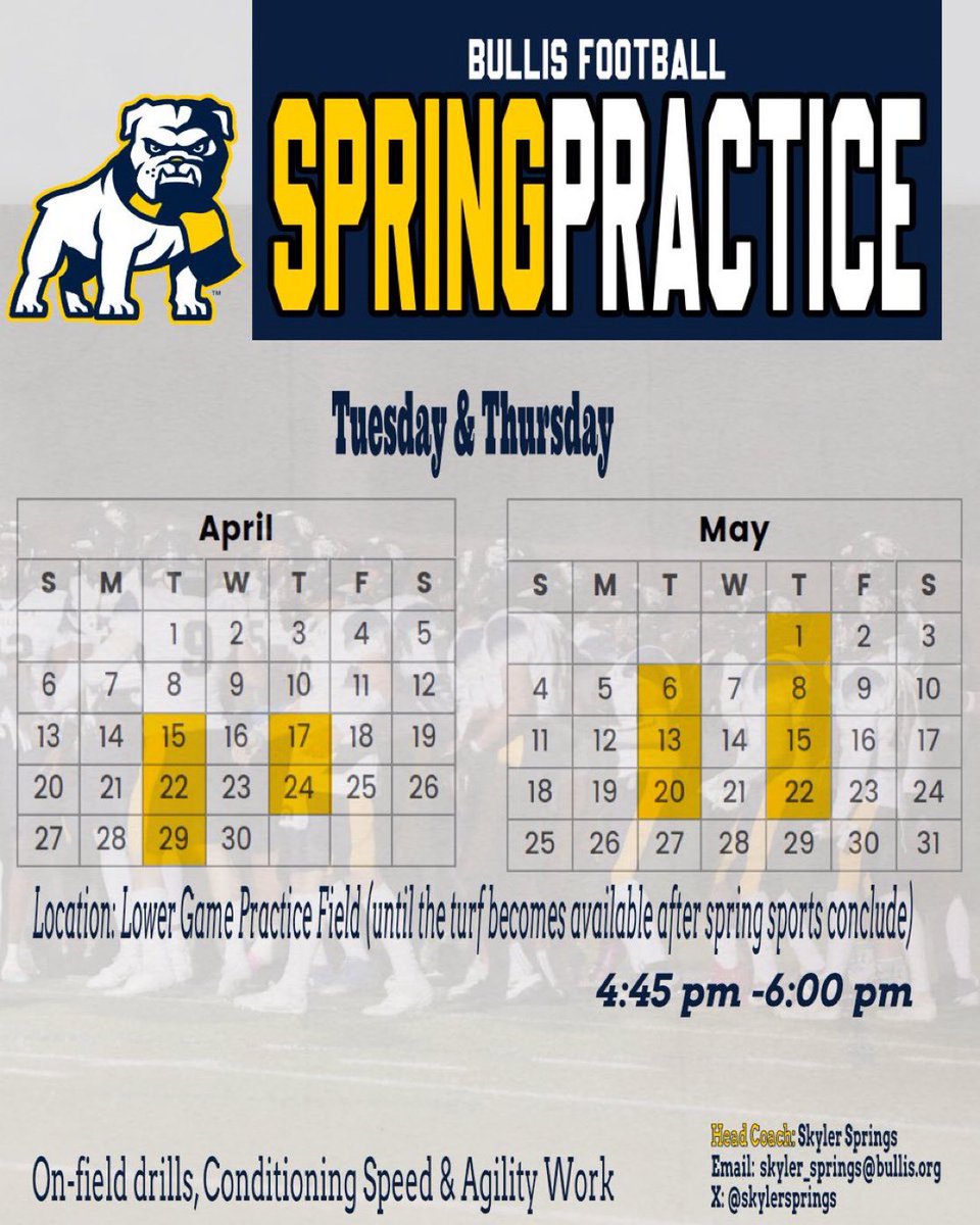 Cedric Kouemi π (@cedrickouemi) on Twitter photo Coaches, come check us out in person!! Building something special over here π―
Spring Practice Schedule:
Tuesdays & Thursdays: 4:45PM-6:00PM
<a href="/skylersprings/">Coach Skyler Springs</a> Coaches, come check us out in person!! Building something special over here π―
Spring Practice Schedule:
Tuesdays & Thursdays: 4:45PM-6:00PM
<a href="/skylersprings/">Coach Skyler Springs</a>