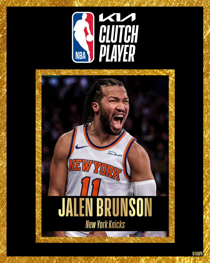 Jalen Brunson named Clutch Player of the Year
