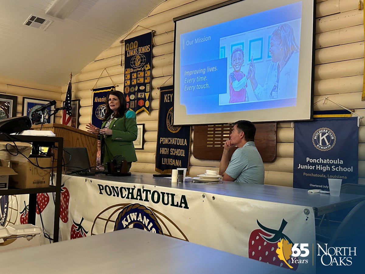 Thank you to Kiwanis Club of Ponchatoula for hosting our CEO Michele K. Sutton, FACHE! She shared how North Oaks is growing our region’s future by expanding care and attracting top talent. Want a speaker for your group? Call (985) 230-6647. #CommunityPartnership #ImprovingLives