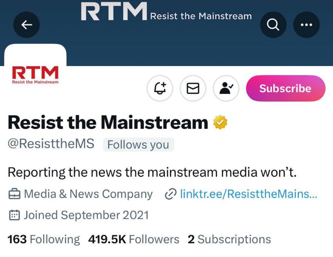 You need to be following <a href="/ResisttheMS/">Resist the Mainstream</a> if you aren't by now. They're my number 1 news source. Quick, reliable, and they report it like it is. You won't regret it.