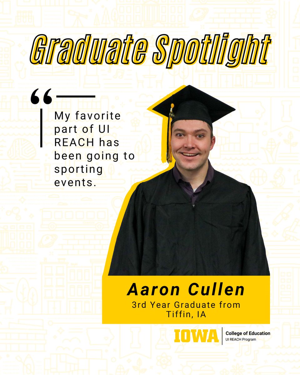 Join us in celebrating our 2025 graduates! 🎉

During his time at REACH, Aaron was involved in pickleball club and worked for the UI Recreation Center, Crewhawk, and the UI Athletic Facilities. After graduation, he plans to get an apartment with his friends and work.