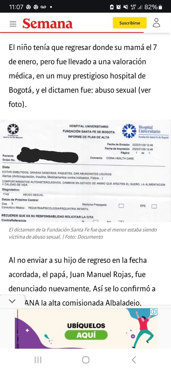 DoñaPily (@dona_pily2) on Twitter photo De todas las formas se ha denunciado esto.
Hay un documento que confirma aquí en Colombia el abuso hacia el niño.
Termina en manos del <a href="/ICBFColombia/">Bienestar Familiar | ICBF</a> y la decisión es que se lo lleven a donde está el presunto abusador.
La señora, para sacarlo del país presentó un documento que De todas las formas se ha denunciado esto.
Hay un documento que confirma aquí en Colombia el abuso hacia el niño.
Termina en manos del <a href="/ICBFColombia/">Bienestar Familiar | ICBF</a> y la decisión es que se lo lleven a donde está el presunto abusador.
La señora, para sacarlo del país presentó un documento que