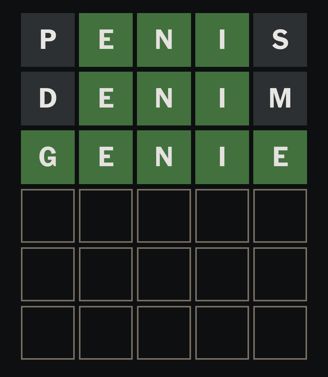 TODAY'S WORDLE SOLUTION

I knew this starter would pay off one day