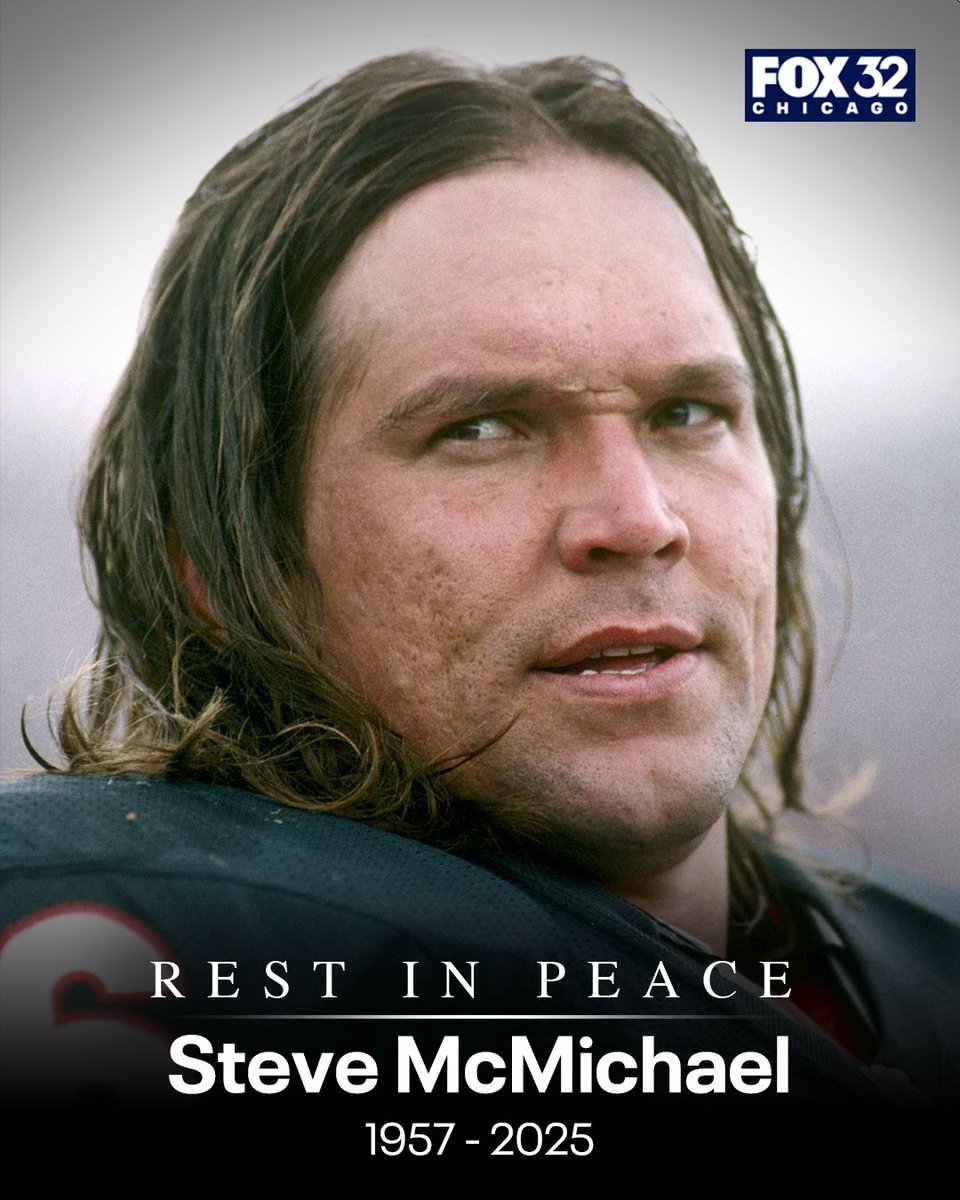 fox32news's tweet photo. REST IN PEACE: Steve "Mongo" McMichael, who had been battling ALS for the last three years, has passed away at 67. What we know: https://t.co/msS4qTJ0IR https://t.co/QCpst2mCFr