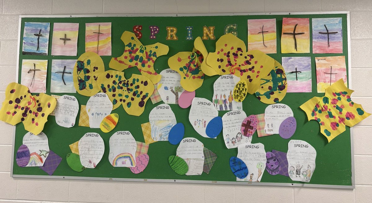 Beautiful Artwork by Mrs. Taylor’s Grade 1/2 Class and Mrs. Romeiro and Mrs. Yaremko’s Grade 1 Class 🩵💚