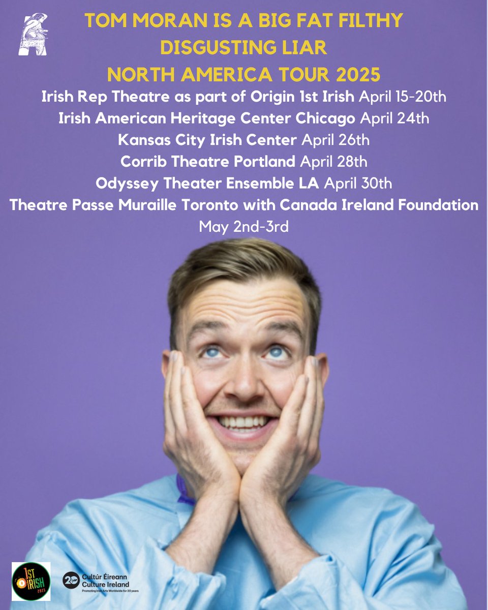 Consulate General of Ireland, Los Angeles (@irelandinla) on Twitter photo Tom Moran brings his critically acclaimed, award-winning show "Tom Moran is a Big Fat Filthy Disgusting Liar", to the <a href="/OdysseyTheatre/">Odyssey Theatre</a>, supported by <a href="/culture_ireland/">Culture_Ireland</a>, on April 30th! ๐
๐๏ธ Grab your tickets here: odysseytheatre.com/whats-on/tom-mโฆ Tom Moran brings his critically acclaimed, award-winning show "Tom Moran is a Big Fat Filthy Disgusting Liar", to the <a href="/OdysseyTheatre/">Odyssey Theatre</a>, supported by <a href="/culture_ireland/">Culture_Ireland</a>, on April 30th! ๐
๐๏ธ Grab your tickets here: odysseytheatre.com/whats-on/tom-mโฆ
