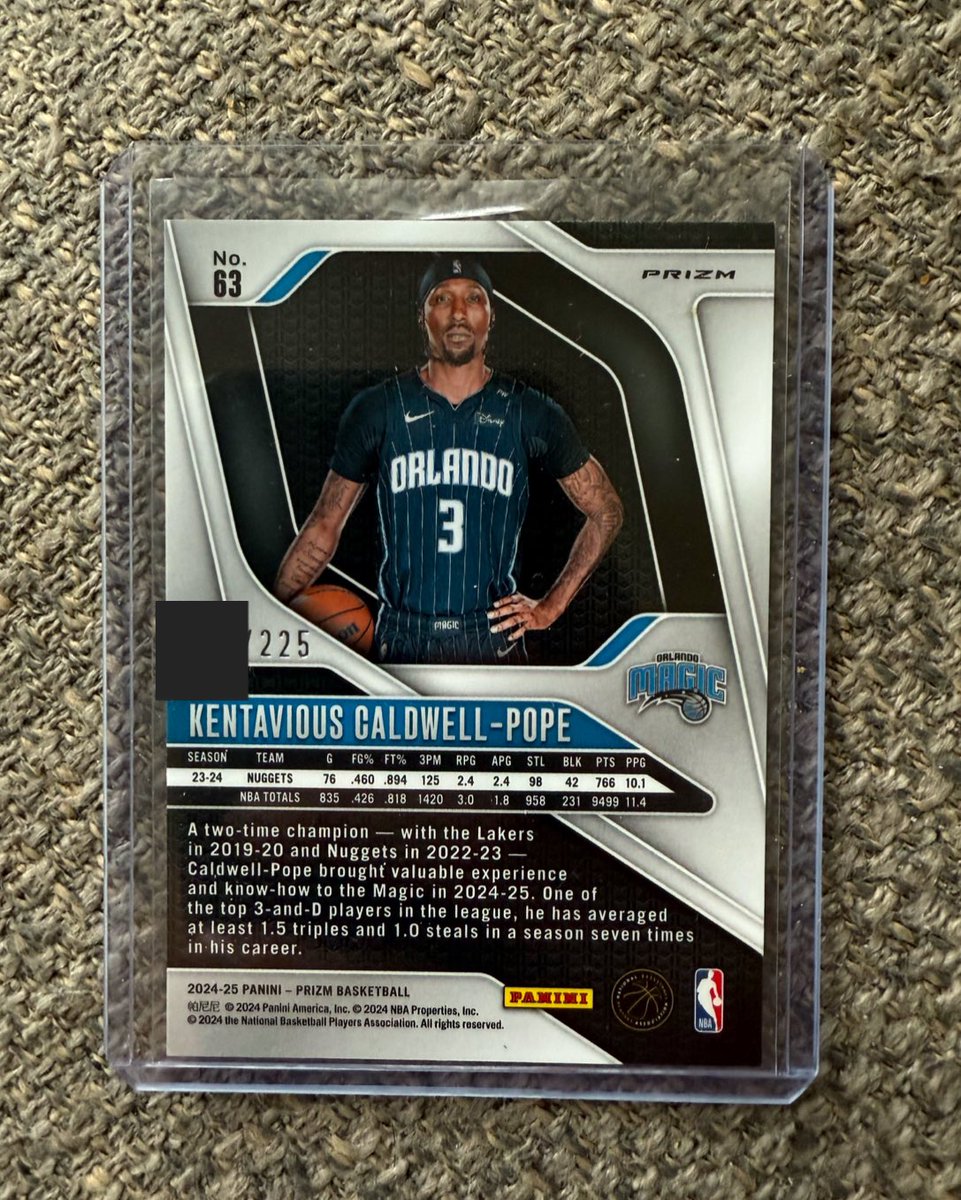 The Hobby 24/7 (@thehobby247) on Twitter photo This Kentavious Caldwell-Pope is numbered /225 & we’re shipping it for FREE to the 1st follower who guesses what number it is!
Only one guess per page & must be following <a href="/TheHobby247/">The Hobby 24/7</a> to win 🤝#TheHobby This Kentavious Caldwell-Pope is numbered /225 & we’re shipping it for FREE to the 1st follower who guesses what number it is!
Only one guess per page & must be following <a href="/TheHobby247/">The Hobby 24/7</a> to win 🤝#TheHobby