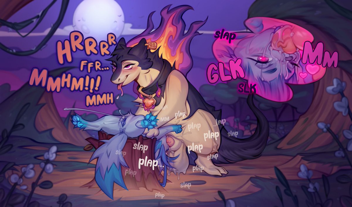 Unexpected forest faceplaps featuring friend <a href="/SylvceonAD/">Chrome</a> ~~~
Piece done by lafcream over on ff &lt;3