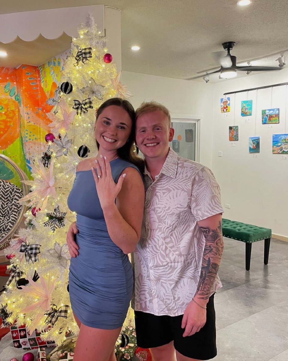 Barbados's tweet photo. High school sweethearts Cameron &amp; Kamdyn got engaged at sunset during the 2024 Run Barbados Weekend 💍🌅 

Two days later, they ran their first half marathon—together. 🇧🇧❤️ Barbados is where their forever began! 

#RunBarbados #IsleDo #LoveOnTheRun #BarbadosLoveStory https://t.co/J7gWkqDTfK