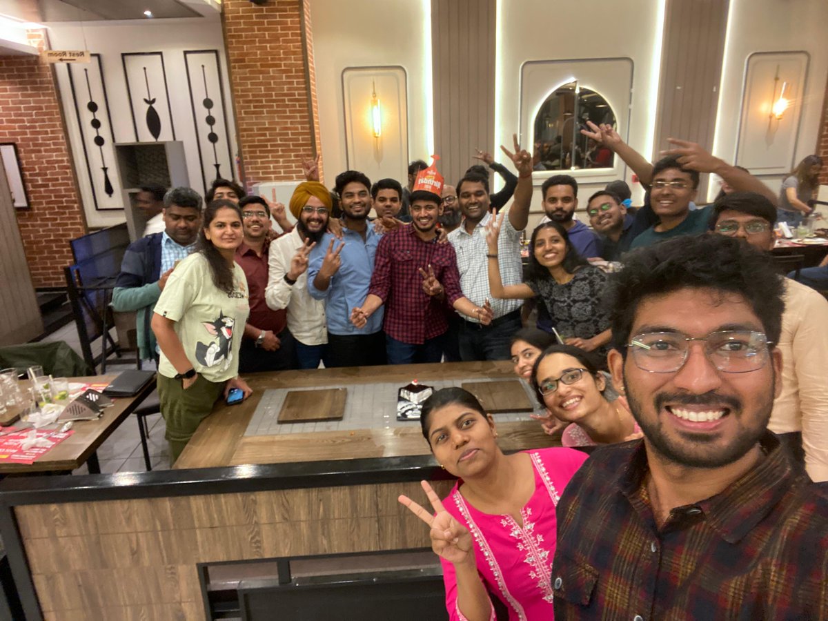 DRondiya's tweet photo. Building a research group is simple; transforming it into a true TEAM is always the real challenge. A true team multiplies ideas, divides challenges, &amp; turns ordinary outcomes into extraordinary achievements.
Spent quality time together after a long time &amp; enjoyed a great dinner https://t.co/nu460iqnDo