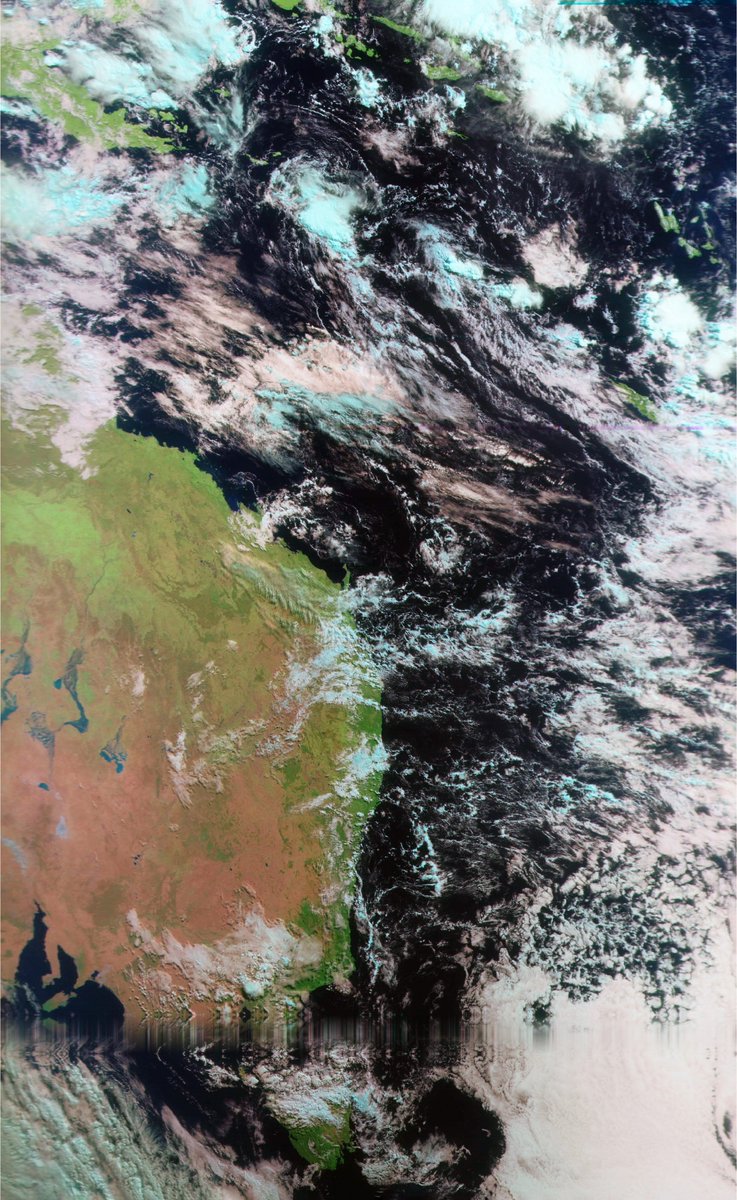 BenSKlerk1's tweet photo. #MeteorMN2_3 #LRPT (22:38UTC) 8:38am 24 April AEST
#MetopC (22:38UTC)
#Meteorgis, #Satdump, #QFH, #DiscoveryDish, #RTLSDR, #Airspy mini
#weather #HRPT #Satellite #Australia https://t.co/EnB6MNVmSb