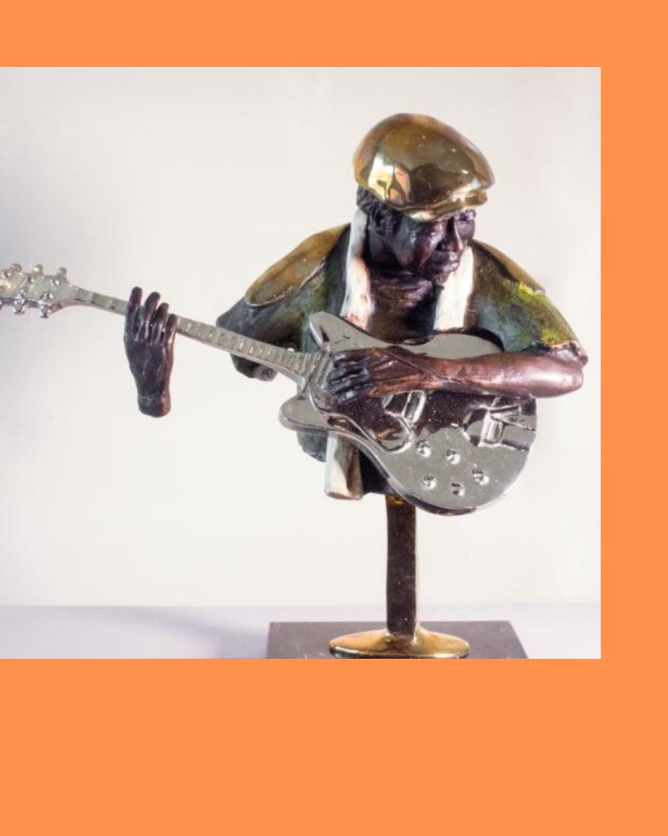 Today, we highlight Jazz Guitar by Ed Dwight. This sculpture celebrates the spirit of jazz music by capturing the energy and creativity of a guitarist, honoring jazz as a vital cultural contribution to American life.