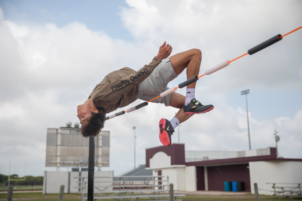 bluff_sports's tweet photo. Trenton Garces is preparing to compete in high jump at the UIL State Track Meet next Friday, May 2nd! His trip to state continues a strong tradition—This is the 16th year in a row that Flour Bluff has had at least one athlete compete at the State Track Meet! 🔥🏆

#CPH | #SWARM https://t.co/nt09hdnj8T