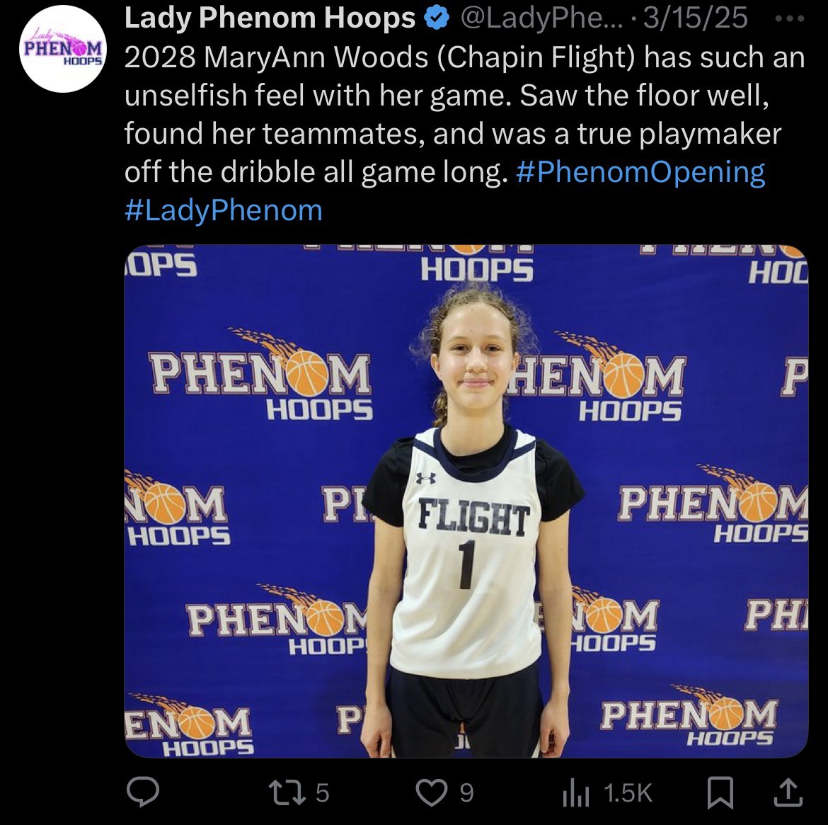 Maryann Woods should be on your radar now! Solid pg that understands the game at a high level and she’s only a Freshman
