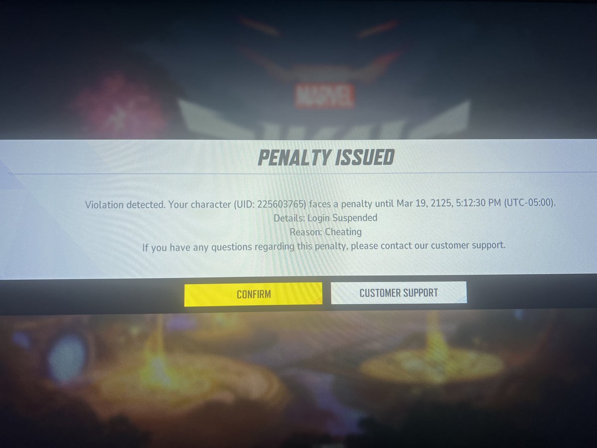 does anyone know any marvel rivals dev/support ppl? i've gotten a 100 yr ban on 2 sep accounts now within the first 15 levels for "cheating" and while id love to play the game at this point I just want to know what im doing wrong lmao.