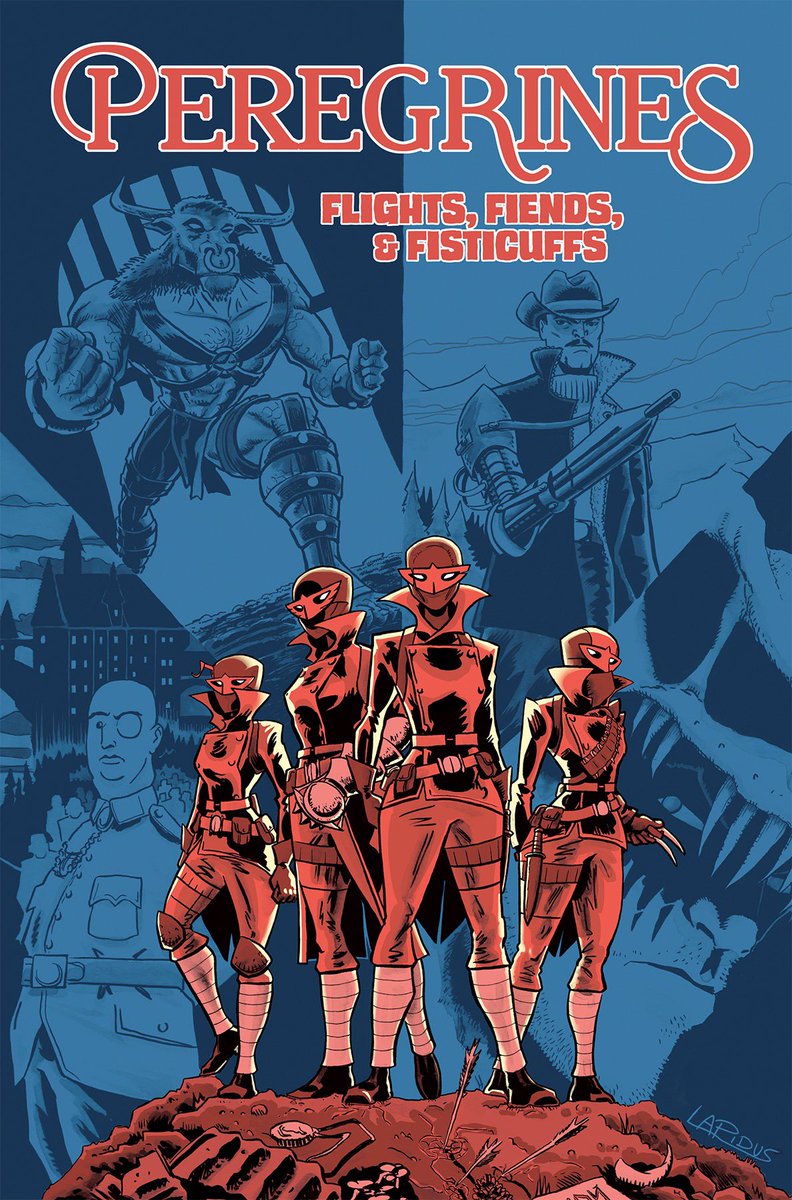 groupof7comics's tweet photo. The countdown is ON! ⏰ 

New graphic novel PEREGRINES: FLIGHTS, FIENDS &amp; FISTICUFS launches May 1st on @Crowdfundr.

“Triple F” collects out-of-print and very soon-to-be-out-of-print Peregrines one-shot comics. https://t.co/61fS0T9vOs