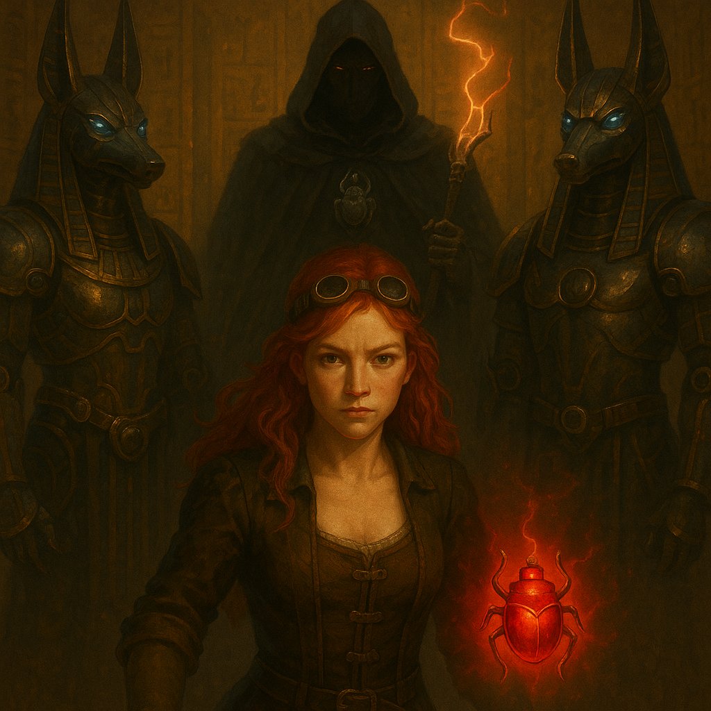 AngelFavazza's tweet photo. Artwork for The Curse of the Scarlet Scarab by Angel Favazza 🔥 https://t.co/Wx6qKr57Gc