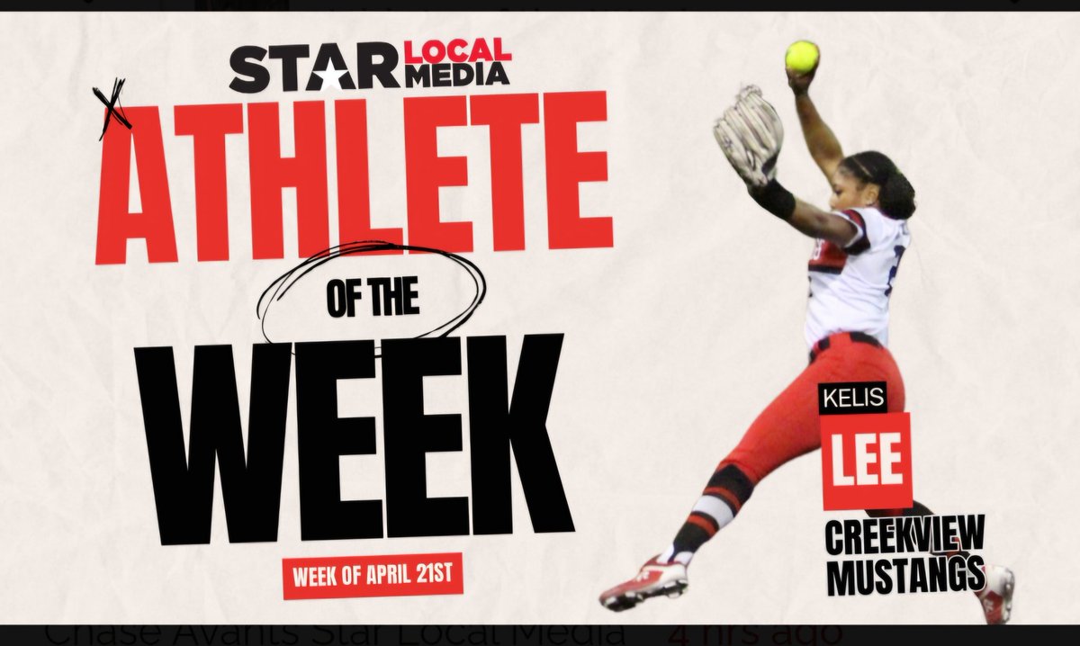 starlocalmedia.com/sports/athlete… 
Thanks to those who voted for me for the player of the week! It's much appreciated. <a href="/TexasGlory/">Texas Glory</a> <a href="/cedricc07734293/">Cedric Coleman</a> <a href="/katiyana_13/">Kati</a> <a href="/CollegeSBLove/">Softballcampustour</a> <a href="/SBRRetweets/">Softball Recruiting Reposts</a> <a href="/DfwSho/">DFW Sho'Case</a> <a href="/1053thefan/">105.3 The FAN</a> <a href="/GMsportsmedia1/">GM Sports Media</a> <a href="/starlocalmedia/">Star Local Media</a>