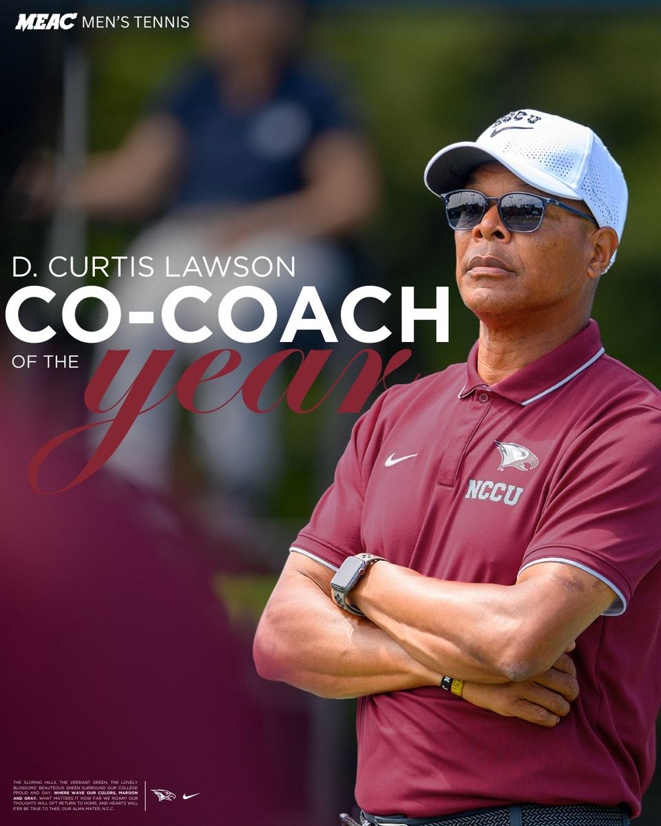 NCCU Athletics (@nccuathletics) on Twitter photo AWARDS! Congrats to Hugo Hidalgo Vega (First Team), Kareem Abdul Hakim (Second Team) and Rodrigo Alves (Second Team) for earning 2025 All-MEAC Men's Tennis honors. Head coach D. Curtis Lawson won MEAC Co-Coach of the Year. #EaglePride <a href="/NCCUMT/">NCCU Men's Tennis</a>
Story: nccueaglepride.com/news/2025/4/23… AWARDS! Congrats to Hugo Hidalgo Vega (First Team), Kareem Abdul Hakim (Second Team) and Rodrigo Alves (Second Team) for earning 2025 All-MEAC Men's Tennis honors. Head coach D. Curtis Lawson won MEAC Co-Coach of the Year. #EaglePride <a href="/NCCUMT/">NCCU Men's Tennis</a>
Story: nccueaglepride.com/news/2025/4/23…