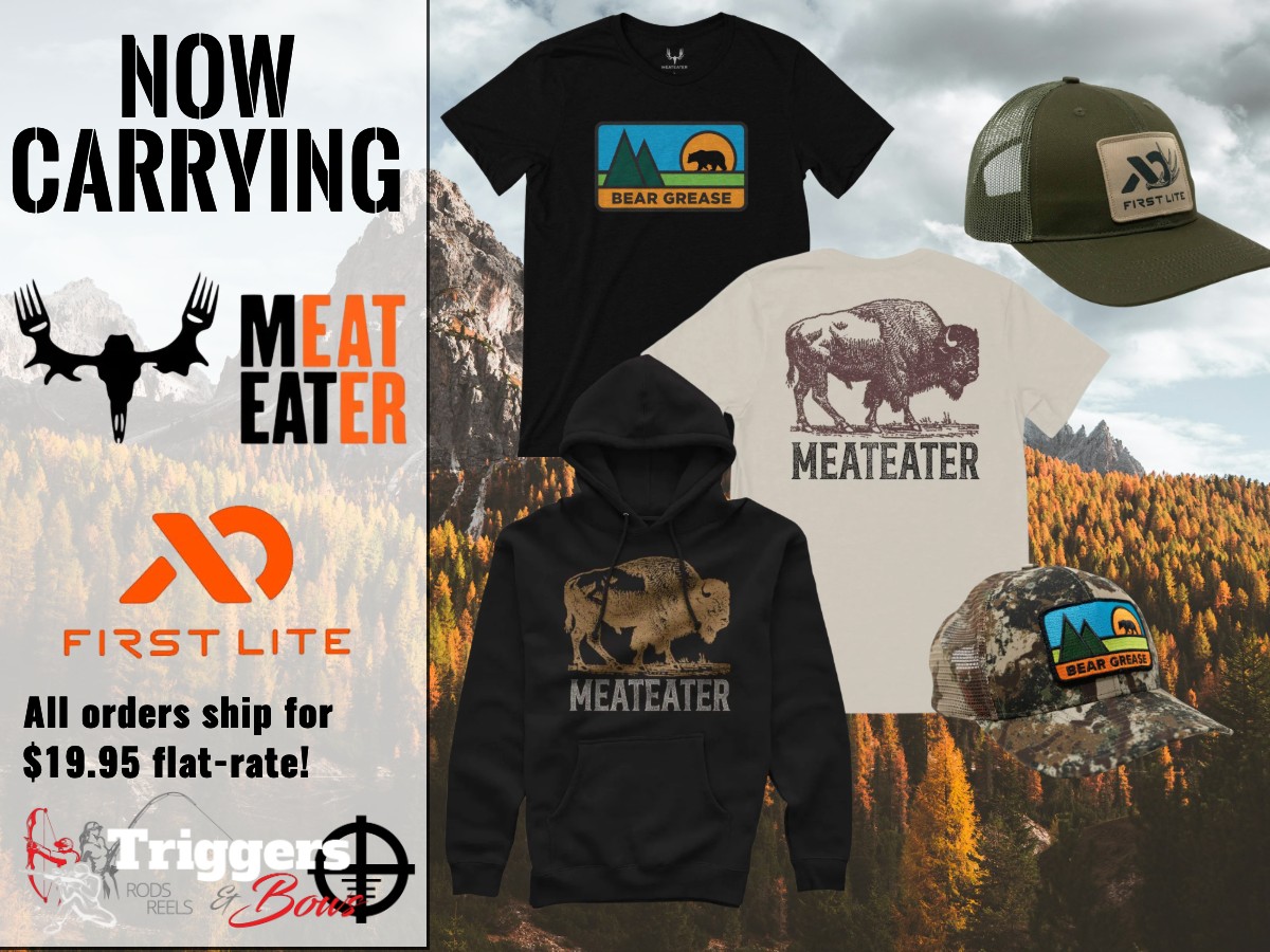 We are now carrying <a href="/MeatEaterTV/">MeatEater</a> and @firstlitewool apparel! Lots of sizes and styles to choose from. Check them out in-store or online. All orders ship for $19.95 in Canada.
