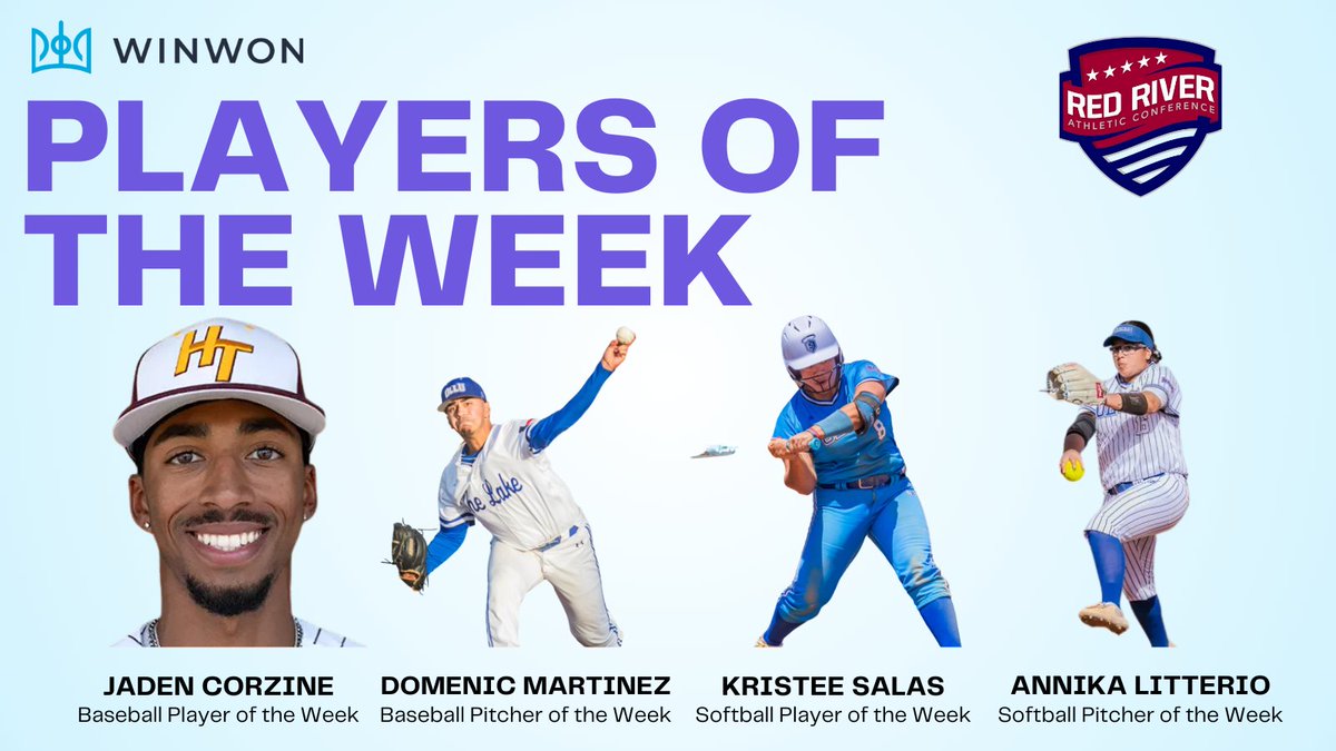 Shoutout to the WinWon Athletes of the Week from the <a href="/RRACsports/">RRAC Sports</a>:

Baseball⚾️: Jaden Corzine (<a href="/HTRamsAthletics/">HT Athletics</a>) &amp; Domenic Martinez (<a href="/OLLUSaints/">OLLUSaintsAthletics</a>)
Softball🥎: Kristee Salas (<a href="/OLLUSaints/">OLLUSaintsAthletics</a>) &amp; Annika Litterio (<a href="/OLLUSaints/">OLLUSaintsAthletics</a>)

📑tinyurl.com/eetufyz5

#WinWonAthletes #PlayerOfTheWeek