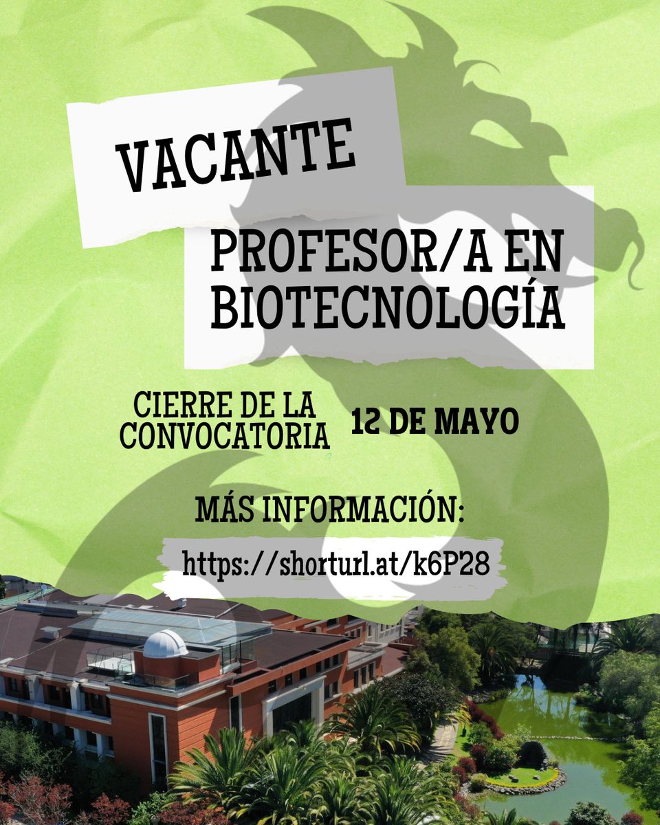 📚 ¿𝐓𝐞 𝐚𝐩𝐚𝐬𝐢𝐨𝐧𝐚 𝐥𝐚 𝐁𝐢𝐨𝐭𝐞𝐜𝐧𝐨𝐥𝐨𝐠𝐢́𝐚? ¡𝐄𝐬𝐭𝐚 𝐞𝐬 𝐭𝐮 𝐨𝐩𝐨𝐫𝐭𝐮𝐧𝐢𝐝𝐚!
📍 Universidad San Francisco de Quito
📅 Fecha límite de postulación: 12 de mayo de 2025

La Universidad San Francisco de Quito anuncia la apertura