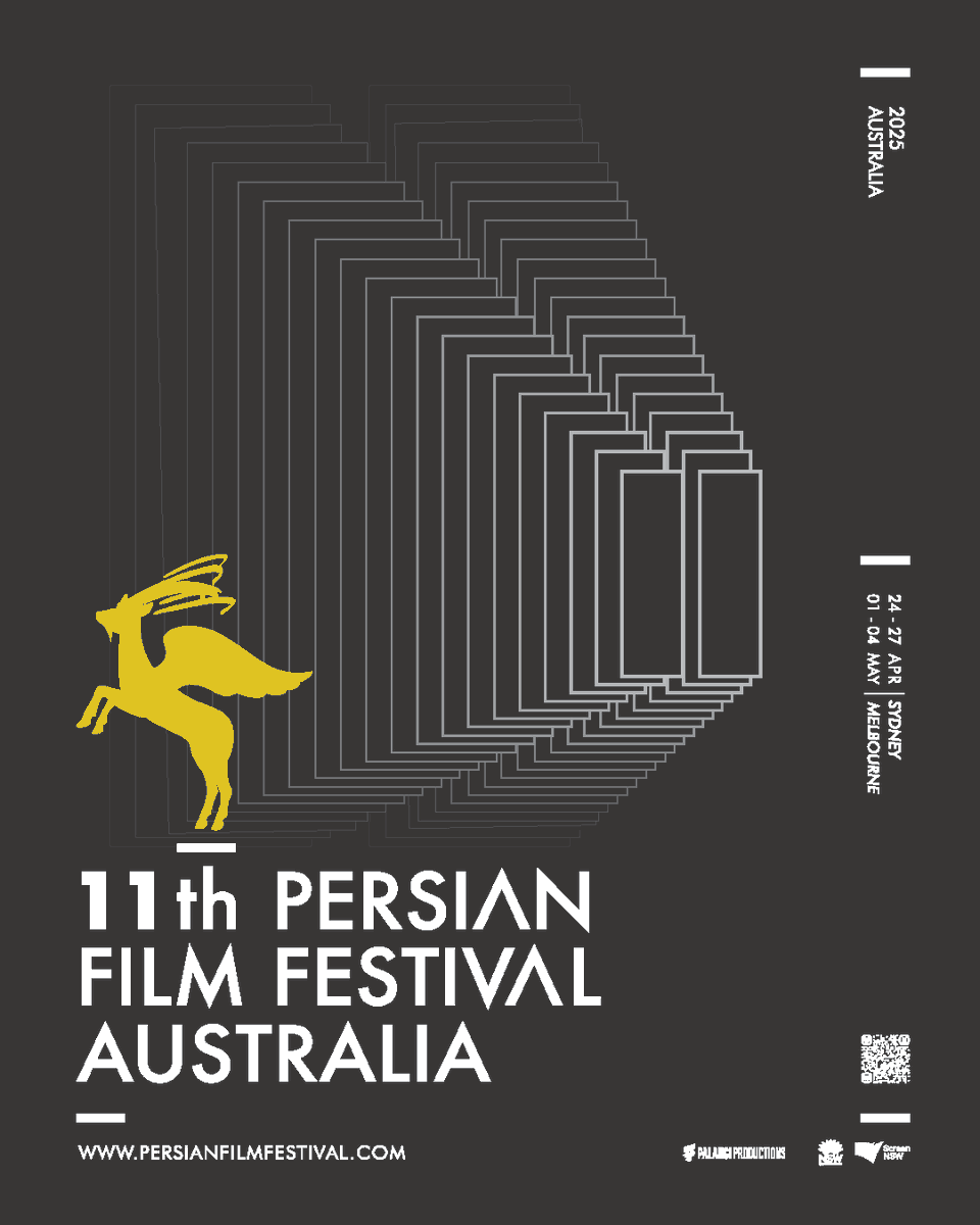 PersianFilmFest's tweet photo. 🎬 The 11th Persian Film Festival Australia opens today, 24 April, in Sydney!
Check out the full program on our website &amp; see you tonight at Palace Moore Park!
#PersianFilmFestival #SydneyEvents #IranianCinema https://t.co/6Fn9KLrZn7