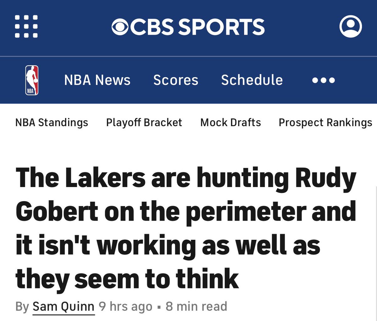 This, my friends, is the difference between Propaganda (exhibit A) and News (exhibit B). 

A hundred things went poorly for the Timberwolves yesterday and for some reason Lakers fans are trying to go after one of the only things that actually went well lol