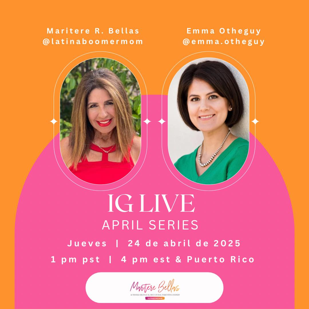Maritere RodrĂguez Bellas (@maritererbellas) on Twitter photo Tomorrow!! Don't miss our last IG Live of the month with the very talented middle grade and picture book author <a href="/EmmaOtheguy/">Emma Otheguy</a>
Thurs, April 24, 1pm pst, 4pm est and Puerto Rico.
#latinaboomermom #AprilIGLiveSeries #LatinaAuthors
#languageandculture #kidlit #WritingCommunity Tomorrow!! Don't miss our last IG Live of the month with the very talented middle grade and picture book author <a href="/EmmaOtheguy/">Emma Otheguy</a>
Thurs, April 24, 1pm pst, 4pm est and Puerto Rico.
#latinaboomermom #AprilIGLiveSeries #LatinaAuthors
#languageandculture #kidlit #WritingCommunity