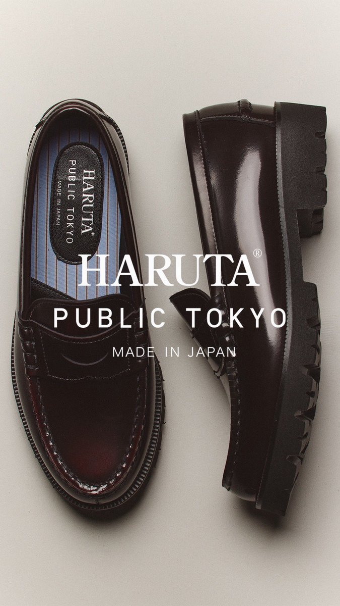 HARUTA×PUBLIC TOKYO　トラックソールローファー HARUTAトラックソールローファー(1 BLACK): : ウィメンズ｜PUBLIC