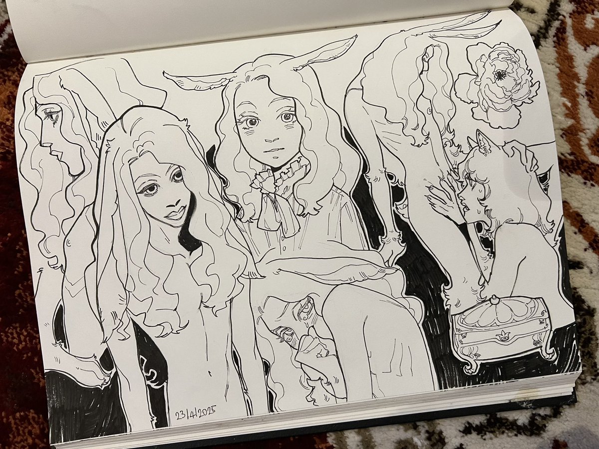 Like drawing this dumbass rabbit so much I started drawing traditionally again