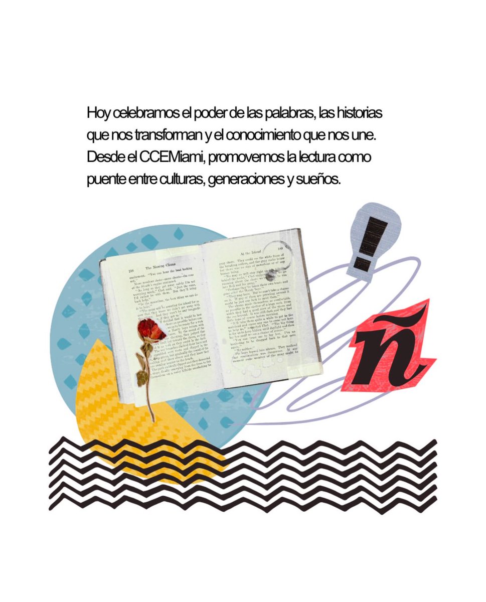 📚✨Este 23 de abril, en el Día Internacional del Libro, celebremos juntos la magia de la lectura.
📖 Abre un libro, comparte una historia, vive mil vidas.

#DíaDelLibro #CCEMiami #LeerEsCrecer #BookLoversDay #CulturaViva