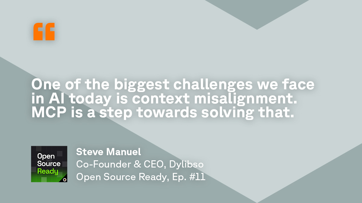 Heavybit (@heavybit) on Twitter photo π§ AI models are powerful, but without proper context, they can miss the mark. In episode 11 of <a href="/opensourceready/">Open Source Ready</a>, Steve Manuel (<a href="/nilslice/">steve.wasm</a>) of <a href="/dylibso/">dylibso</a> joins Brian and John to discuss the Model Context Protocol (MCP). Tune in! ποΈ hubs.ly/Q03fLlJg0 π§ AI models are powerful, but without proper context, they can miss the mark. In episode 11 of <a href="/opensourceready/">Open Source Ready</a>, Steve Manuel (<a href="/nilslice/">steve.wasm</a>) of <a href="/dylibso/">dylibso</a> joins Brian and John to discuss the Model Context Protocol (MCP). Tune in! ποΈ hubs.ly/Q03fLlJg0