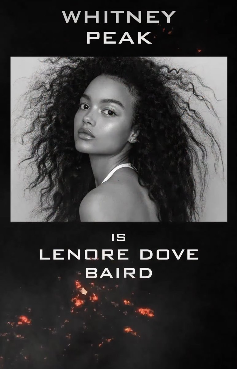BREAKING: Actress ‘Whitney Peak’ has officially been cast as Lenore Dove Baird in ‘THE HUNGER GAMES: SUNRISE ON THE REAPING’ 🔥🏹 

Interesting that this confirms Lenore Dove is an actual Baird. Thoughts?

#TheHungerGames #SunriseontheReaping #LenoreDove