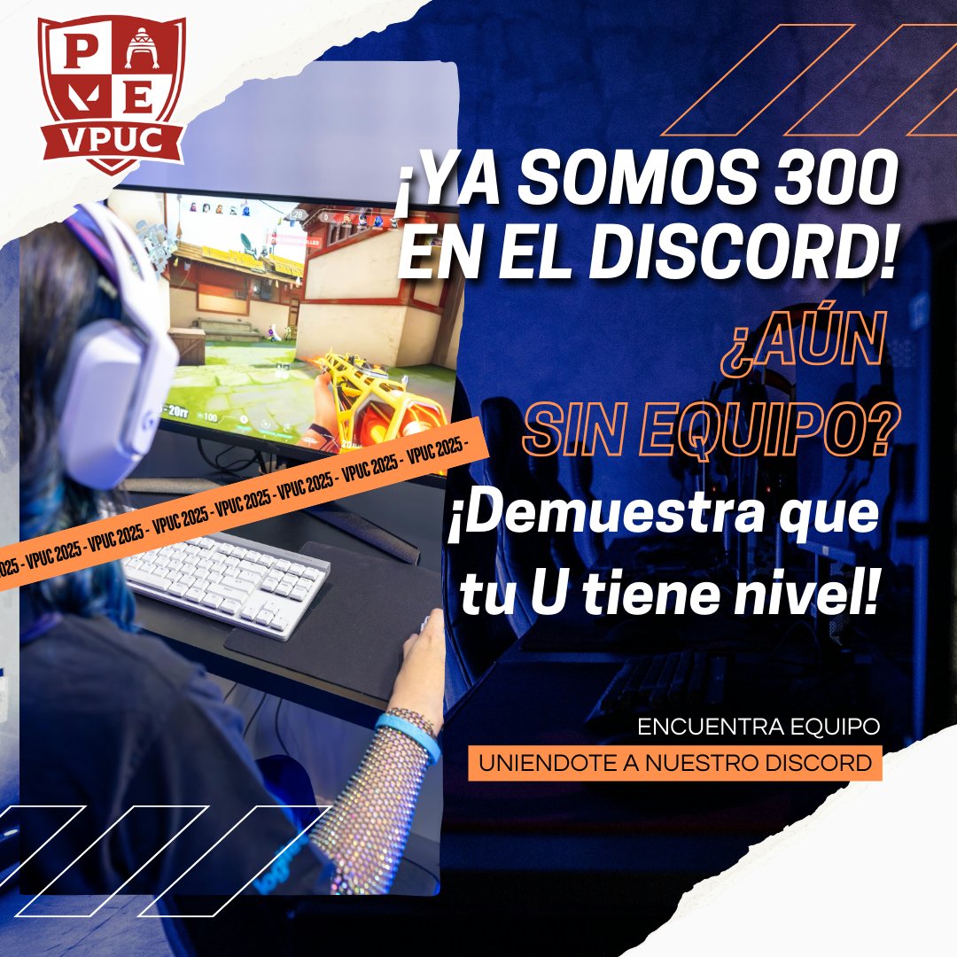 ¡Ya somos 200 en el Discord y el hype está fuerte! 
¿Aún sin equipo? Este es tu momento para buscar compañeros de universidad y formar tu squad. ¡Demuestra que tu U tiene nivel!
(Discord en el perfil)