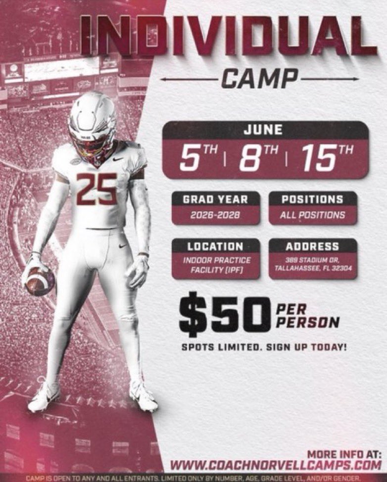 LeschTeagan's tweet image. Thank you for the camp invite!! @RecruitEMHS_FB @FSUFootball
@_DJDaniels
@Edavison85