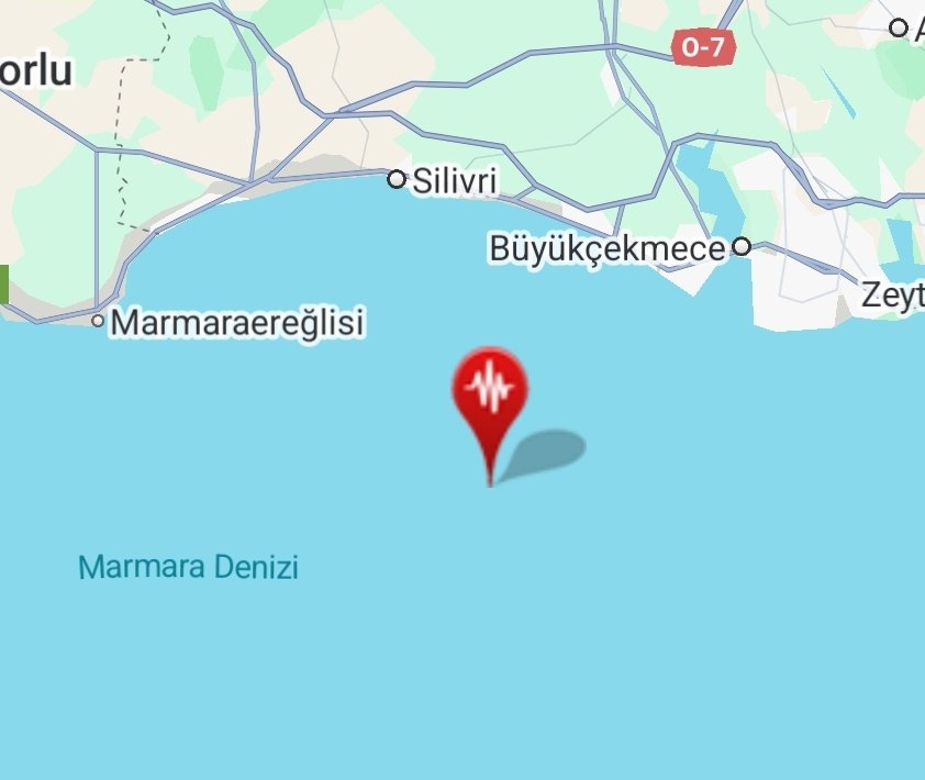 24/04/2025 - 02:42:30'de #Marmara Denizi, (#İstanbul) yakınında 3.0 büyüklüğünde bir #deprem meydana geldi.