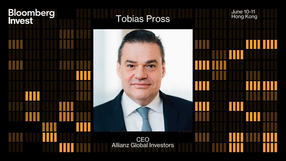 We welcome CEO of Allianz Global Investors Tobias Pross to the #BloombergInvest Hong Kong program. Learn more about how to join us June 10-11th: bloom.bg/3VY6cLC